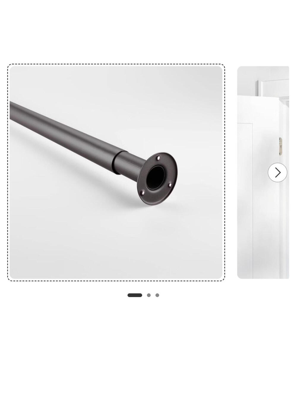 Closet Rod Connector Bar Adjustable Steel Rod Clothes 33 to 60 Inch Holds 44 lb
